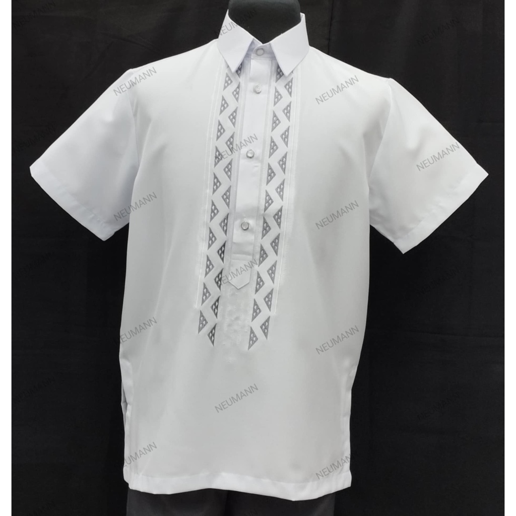NEUMANN MENS POLO BARONG JL 1 White Shopee Philippines