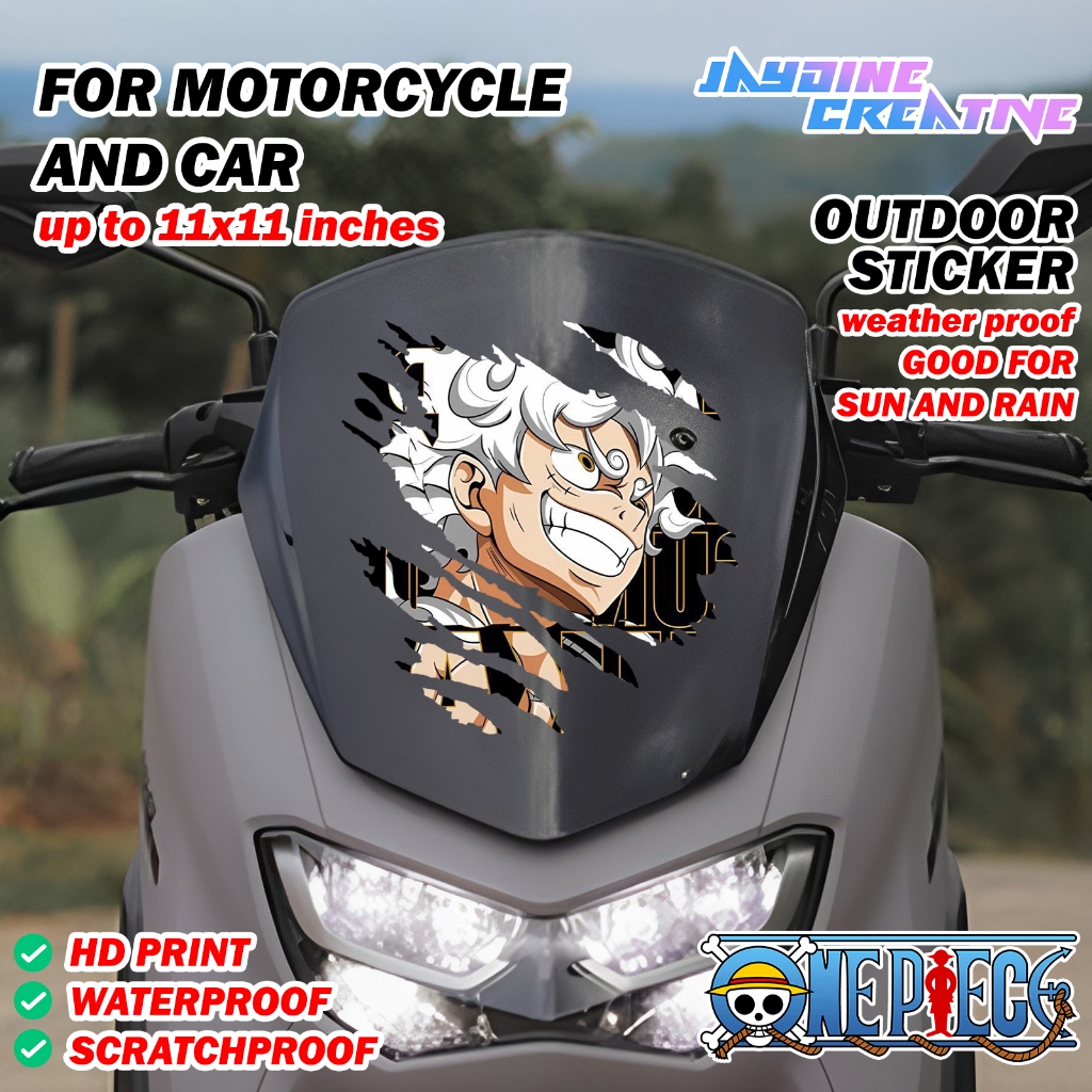 One Piece Big Scratch Design Sticker, Indoor Outdoor Vinyl Sticker ...