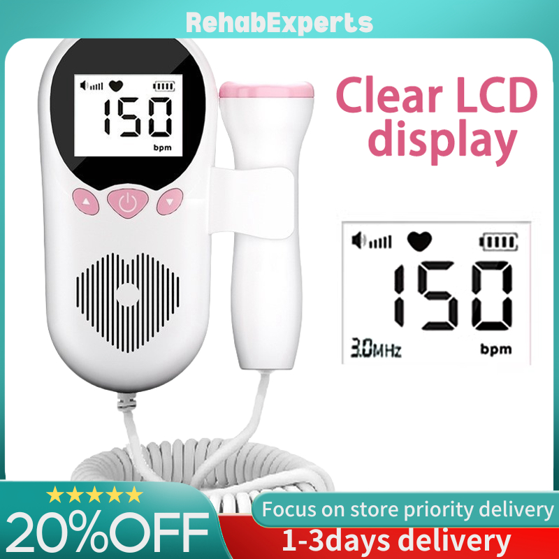 Portable Fetal Doppler Medical LCD Screen Affordable Baby Heart Monitor ...
