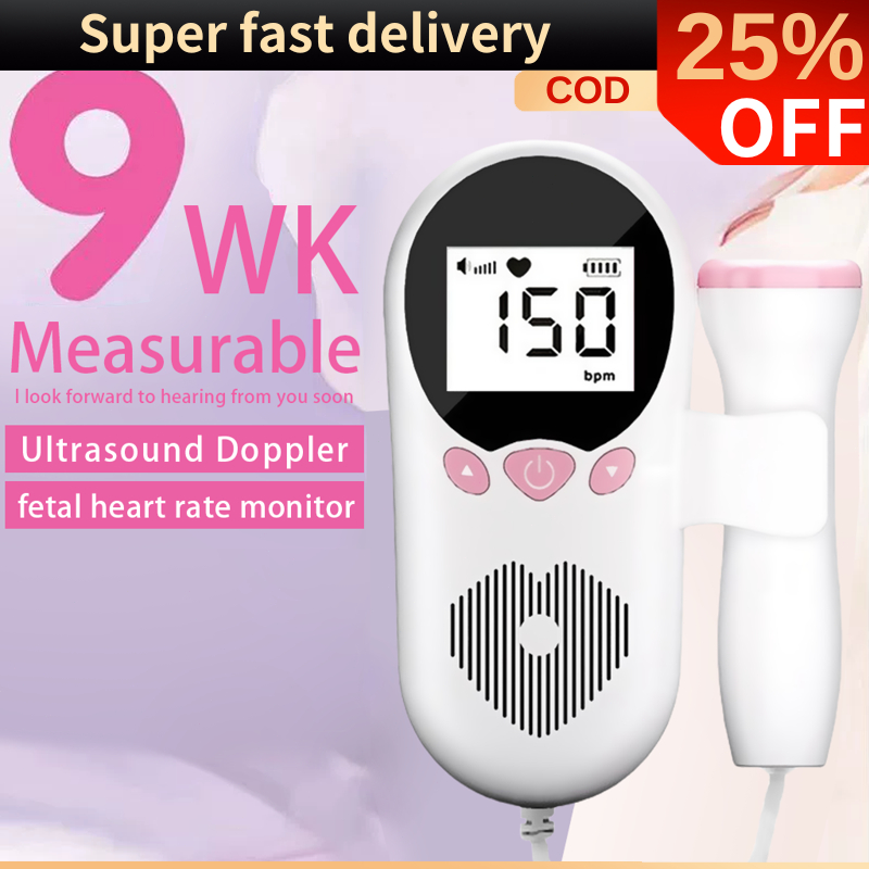 Portable Affordable Fetal Doppler Medical LCD Screen Baby Heart Monitor ...