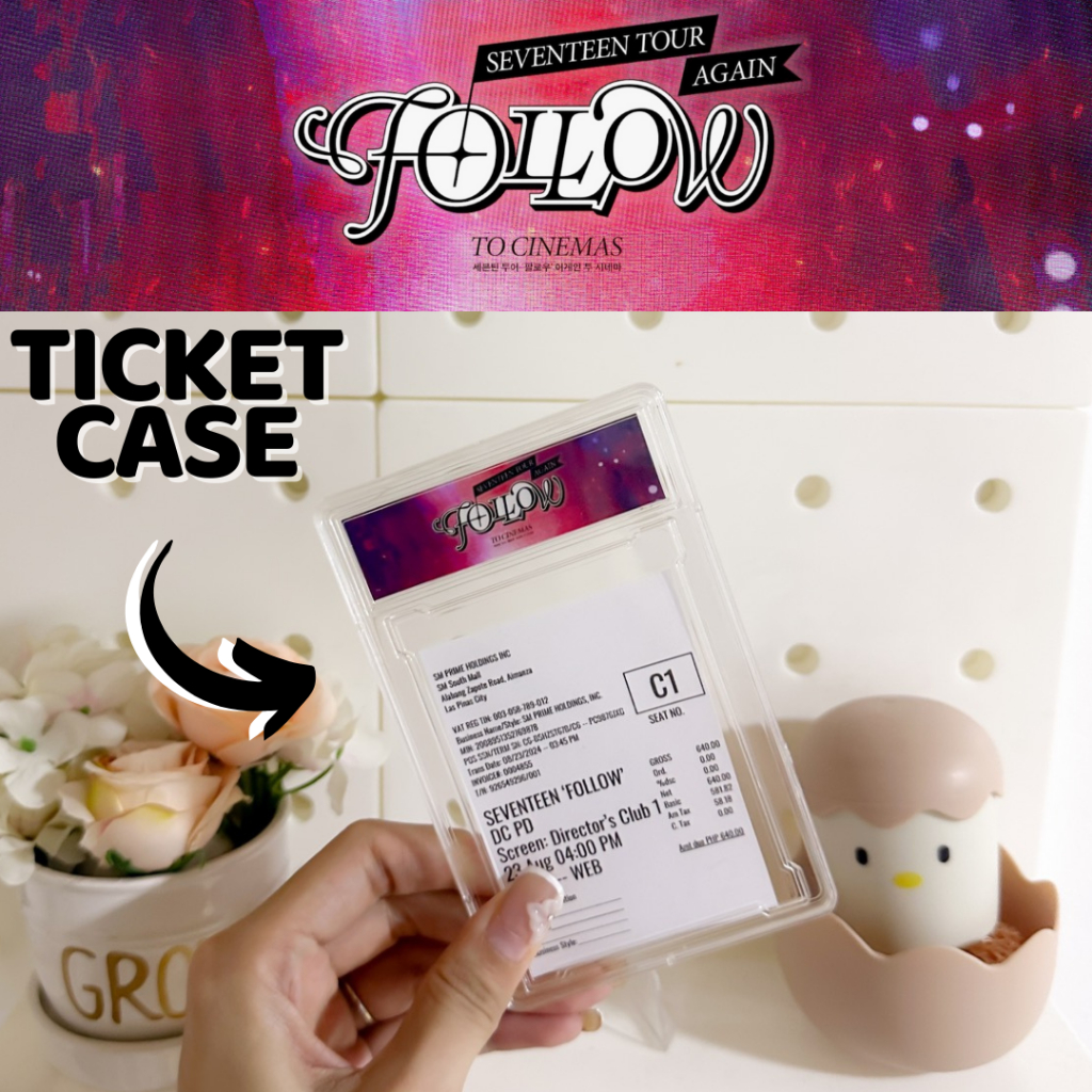 SEVENTEEN Follow To Cinema Acrylic Ticket Keeper Case Holder Frame ...