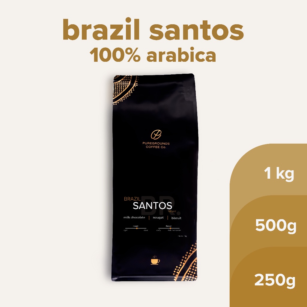 Brazil Santos 100 Arabica Coffee Pure Grounds Coffee Co. Shopee