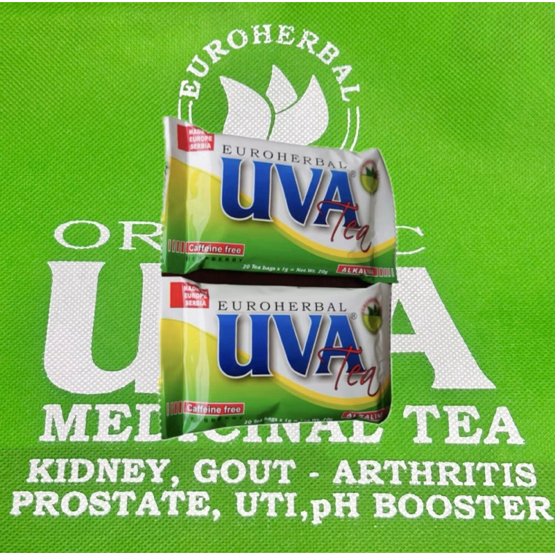 2 Packs 40 Tea Bags Euroherbal UVA Tea Organic Medicinal Tea | Shopee ...