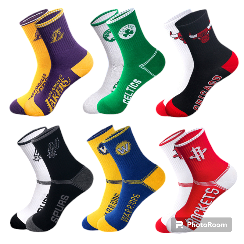 NBA Socks Team Team Logo Pattern Socks Basketball Socks Socks Socks ...