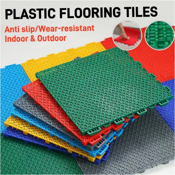 Grid Non Slip Bath Mat Splicing Floor Mat Plastic Matting Car Wash Room ...