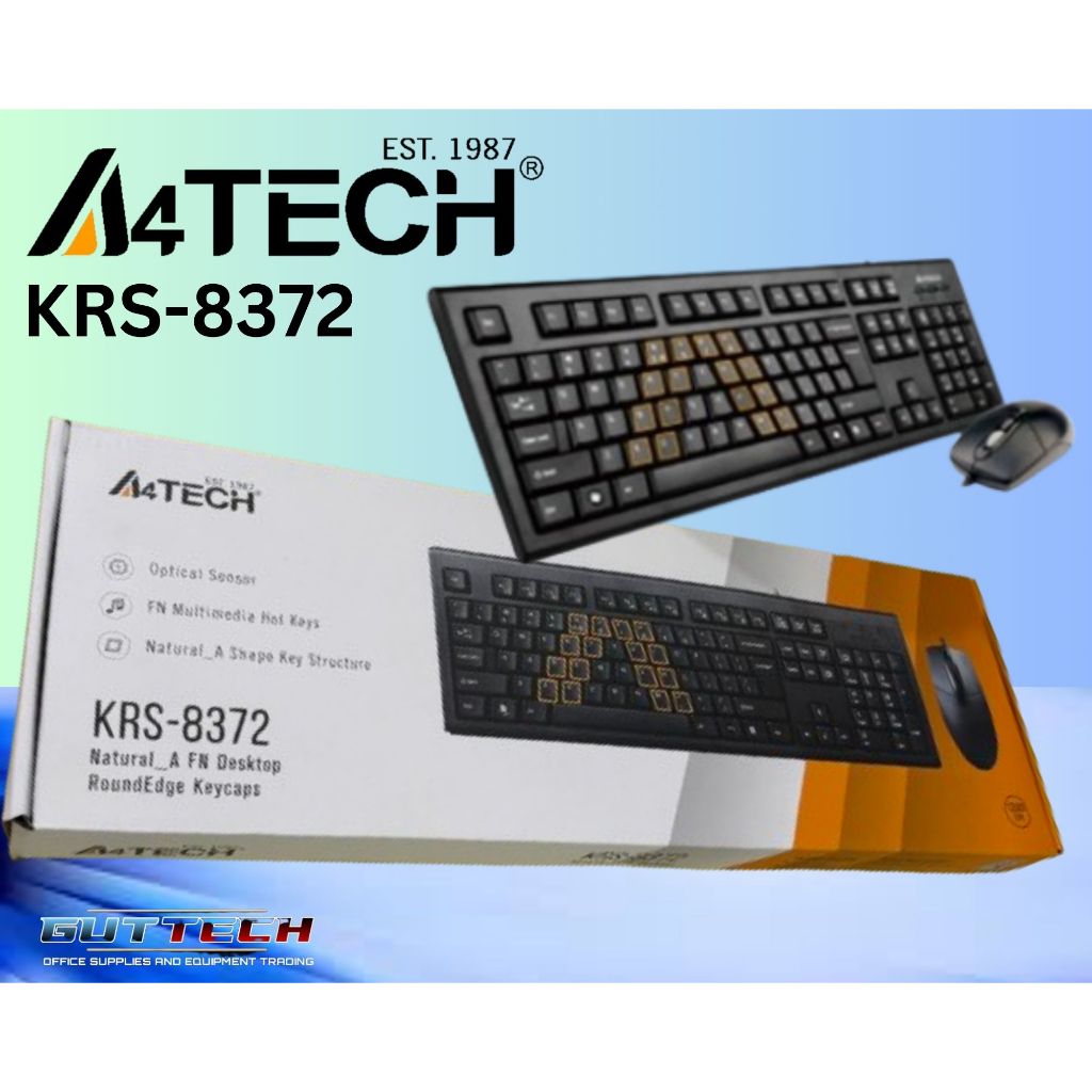 A4Tech KRS-8372 USB Keyboard and Mouse Combo | Shopee Philippines