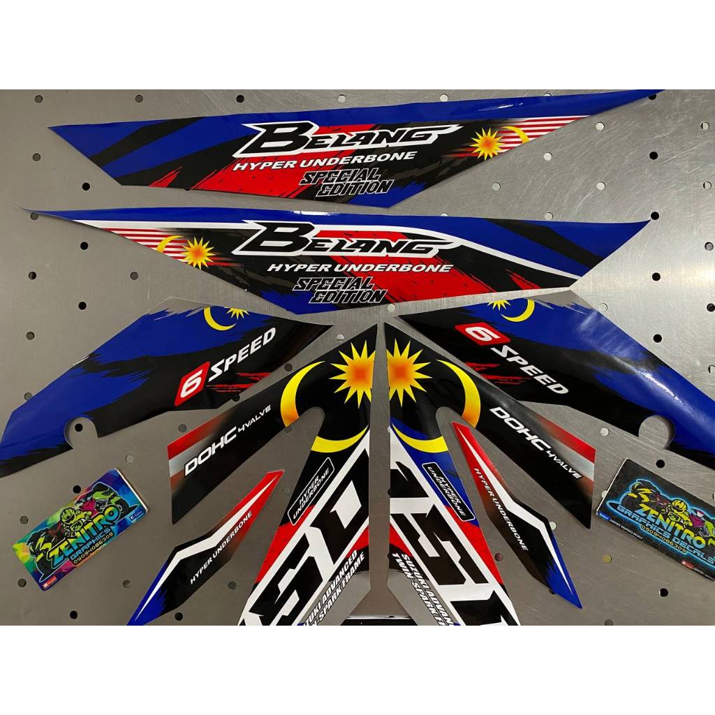 MALAYSIA FLAG BELANG 150 DECALS FOR RAIDER R150FI (ZENITRO GRAPHICS ...
