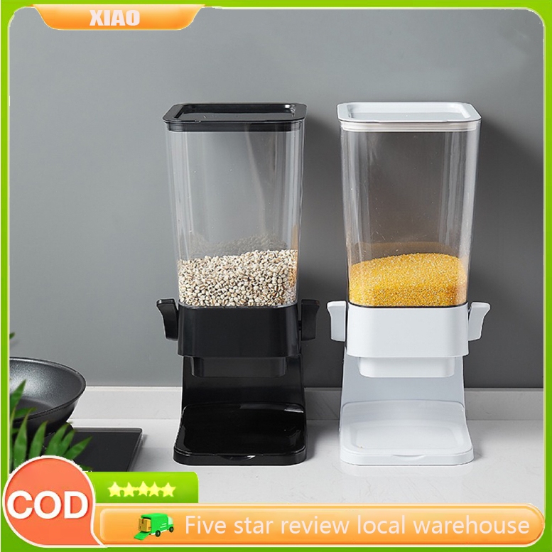 Countertop Cereal Dispenser, Dry Food Dispenser, Dual Control, Rice ...