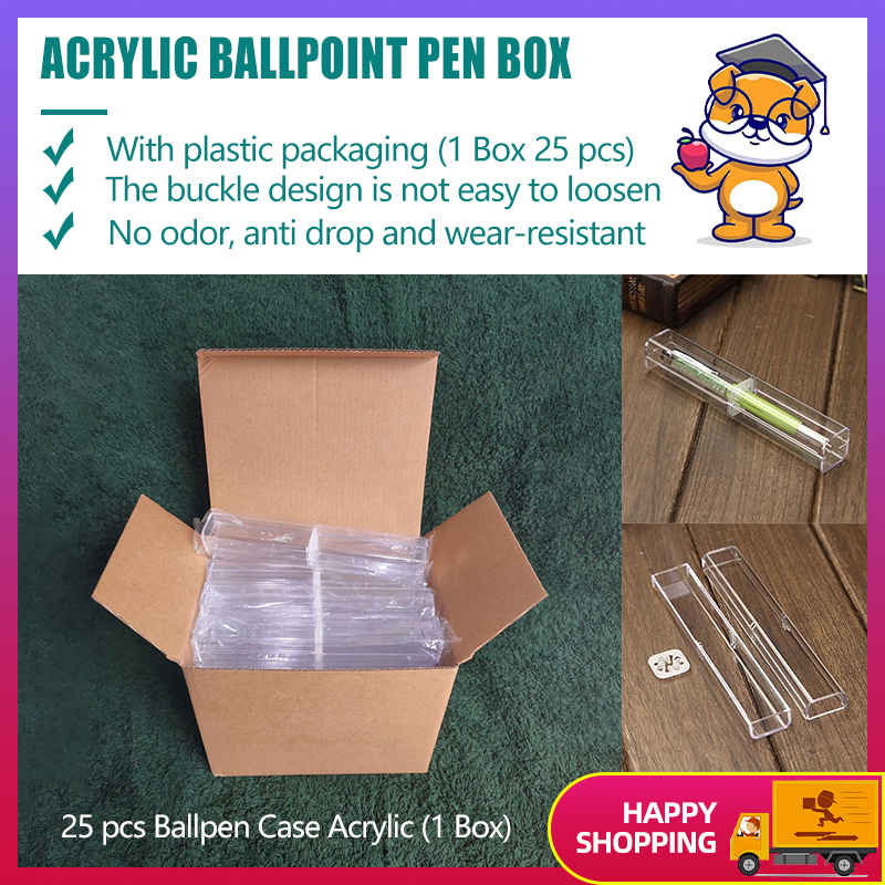 25 pcs Ballpen Case Acrylic (1 Box) for Giveaways | Shopee Philippines