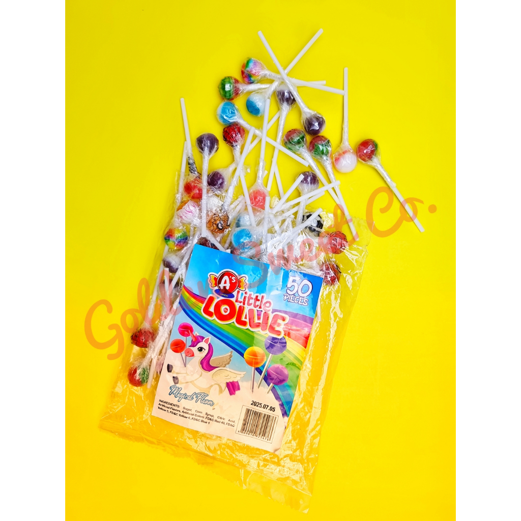 A's CANDIES LITTLE LOLLIE LOLLIPOP MAGICAL FLAVORS 50pcs/pack COD