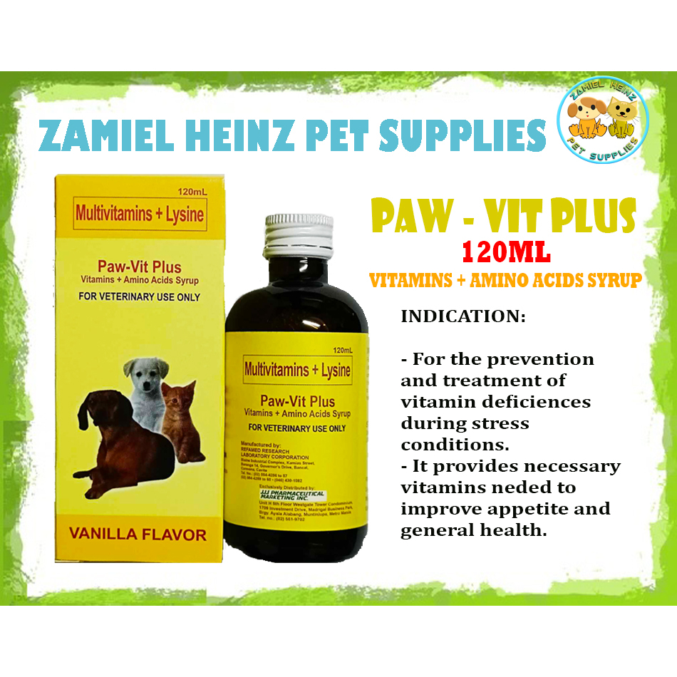 PAW VIT PLUS (Vitamins + Amino Acids) for cats & dogs 120mL