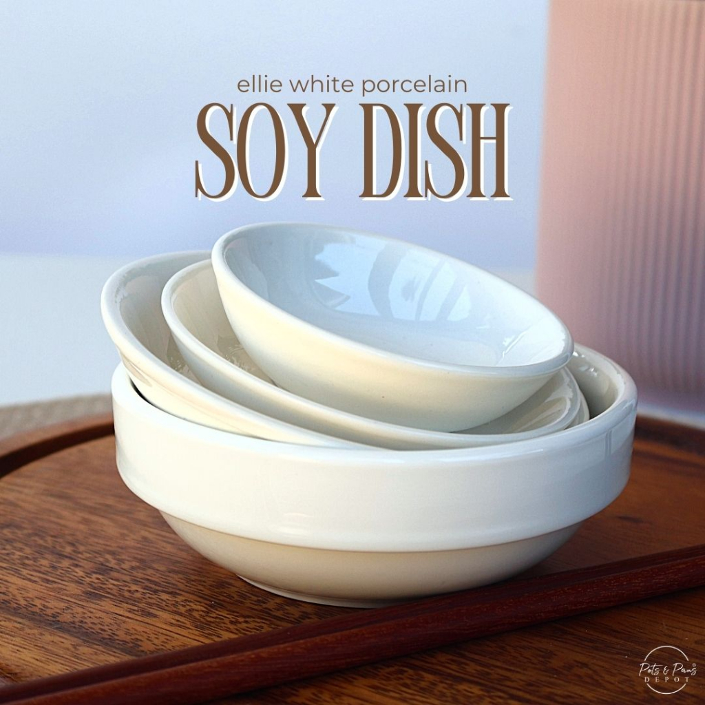Ellie White Porcelain Soy Dish Plate Shopee Philippines
