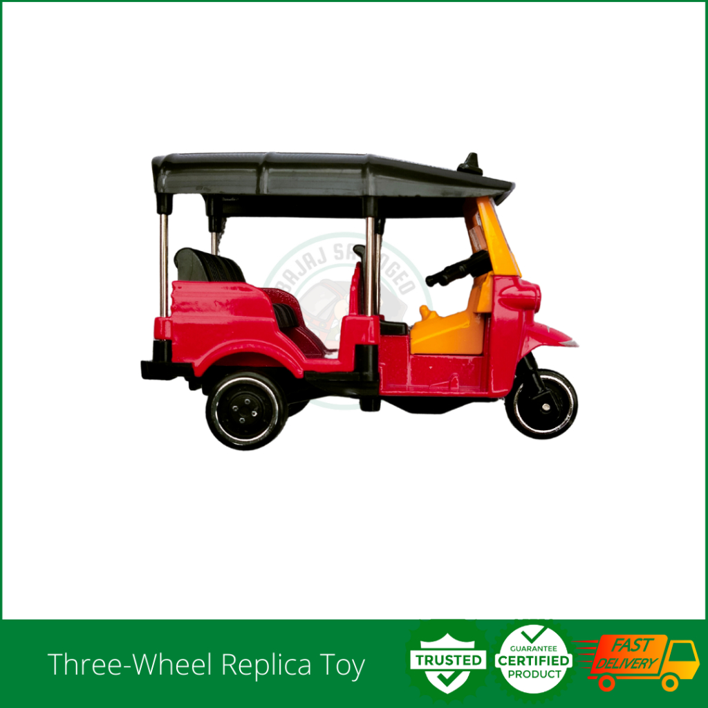 1PC RED Three-Wheel Replica Toy for Drivers 3Wheeler Display Bajaj