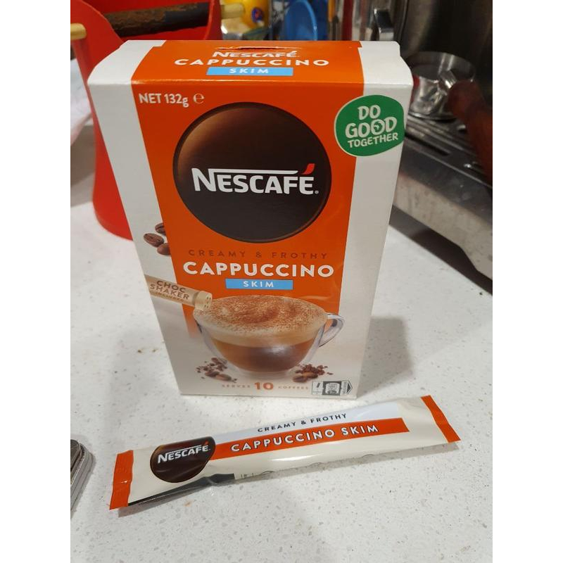 Nescafe Skim Cappuccino Coffee Sachets 10 Pack 132g (expiry JAN 2025