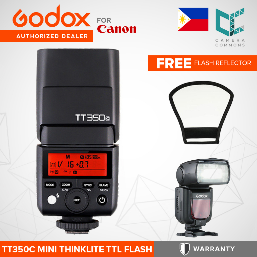 Godox TT350C Mini Thinklite TTL Flash for Canon Cameras TT350 Shopee