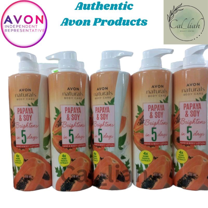 AVON Papaya and Soy Milk Whitening Lotion 720ml/750ml Shopee Philippines