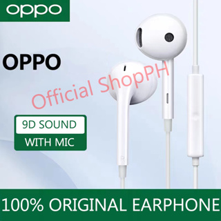 Original OPPO Handsfree Branded High Quality Super Bass Handsfree /  Earphones 3.5mm With Mic For Android Mobile & IPhone 