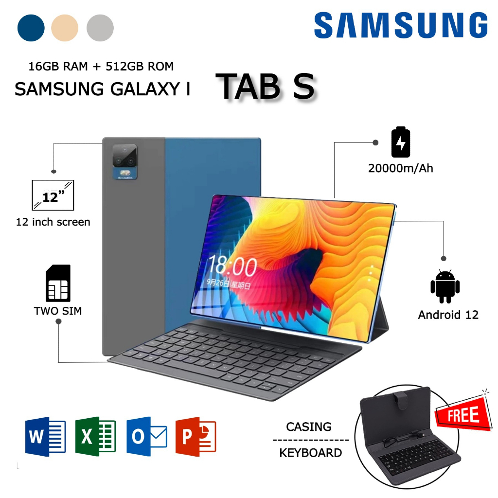 Samsung Galaxy Tab S Dual Sim 5G Android 12 11.2 inchs Tablet Smart Tab ...