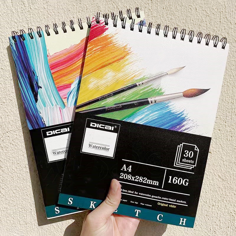 YUTU Drawing blank sketch book handpainted A4 sketch book watercolor
