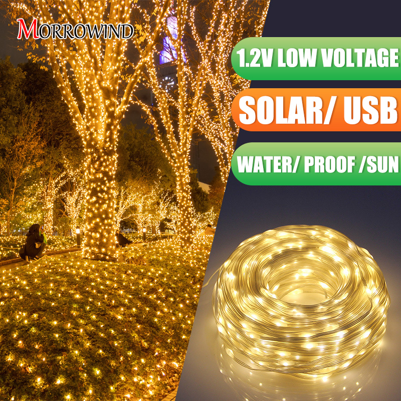 solar christmas lights outdoor waterproof for garden solar christmas