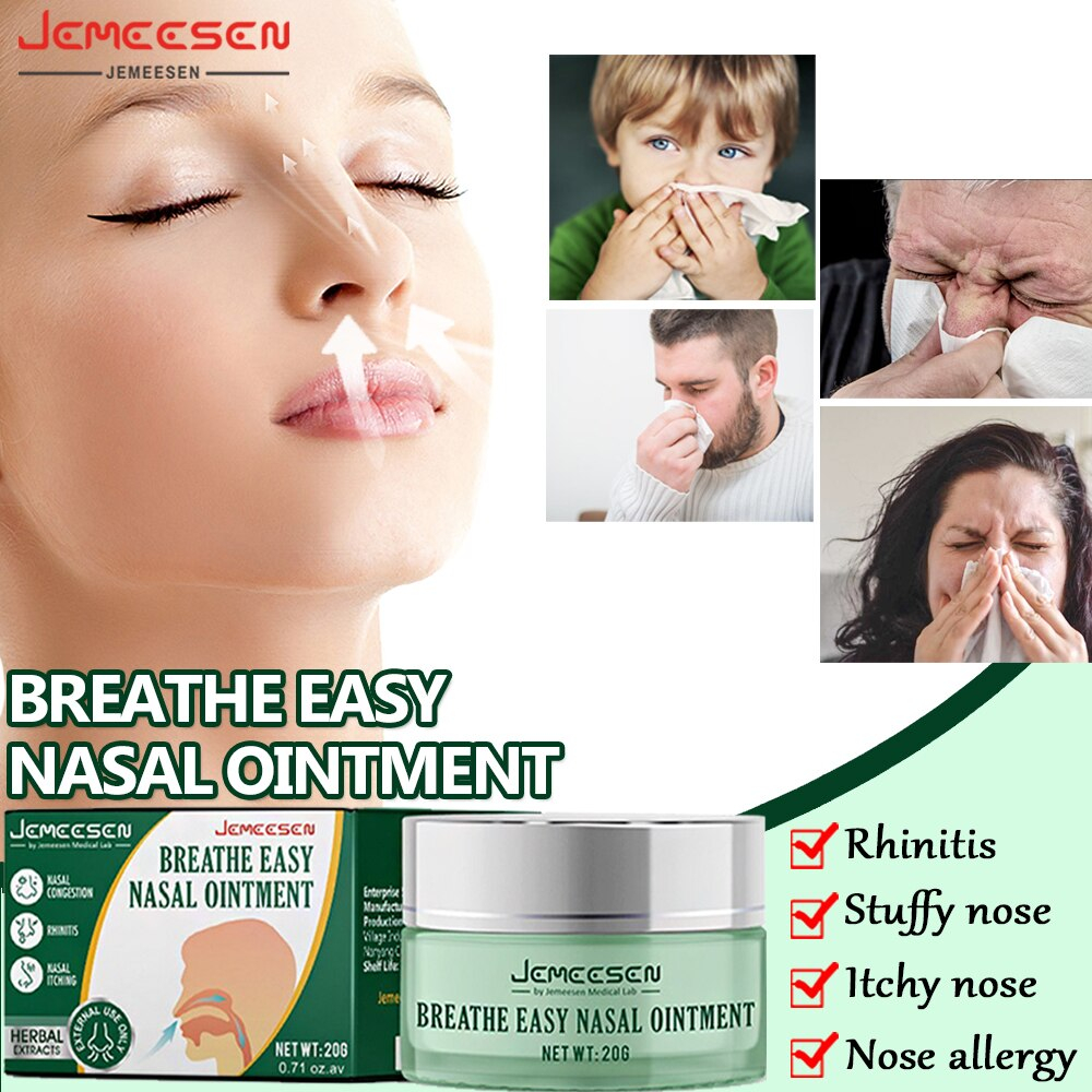 Jemeesen Breathe Easy Nasal Ointment Rhinitis Sinusitis Cream Nasal