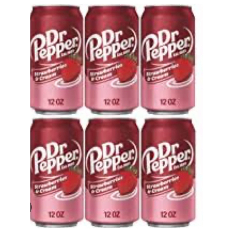 Dr Pepper Strawberries and Cream Soda (6cans x 355ml) Shopee Philippines