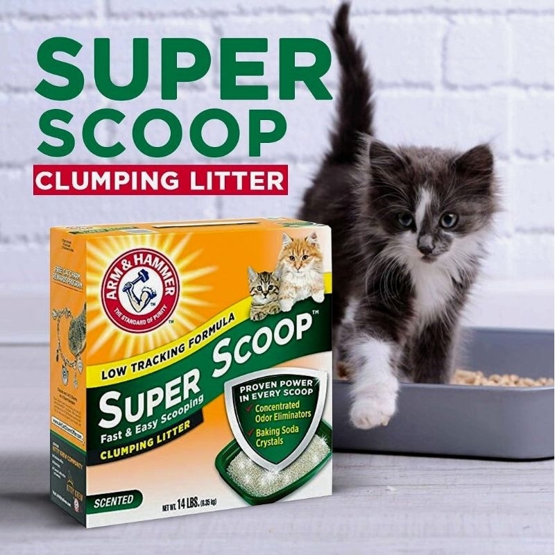 ♥️ CAT ARM & HAMMER Super Scoop Clumping Litter 14lbs (3 variants
