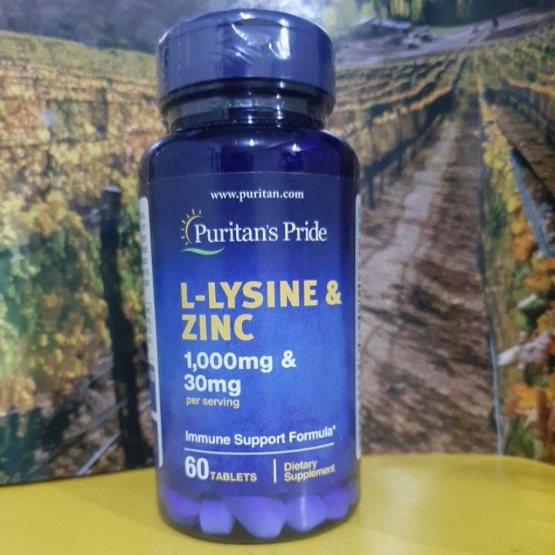 LLysine & Zinc 1000mg & 30mg 60 Tablets Immune Support Formula