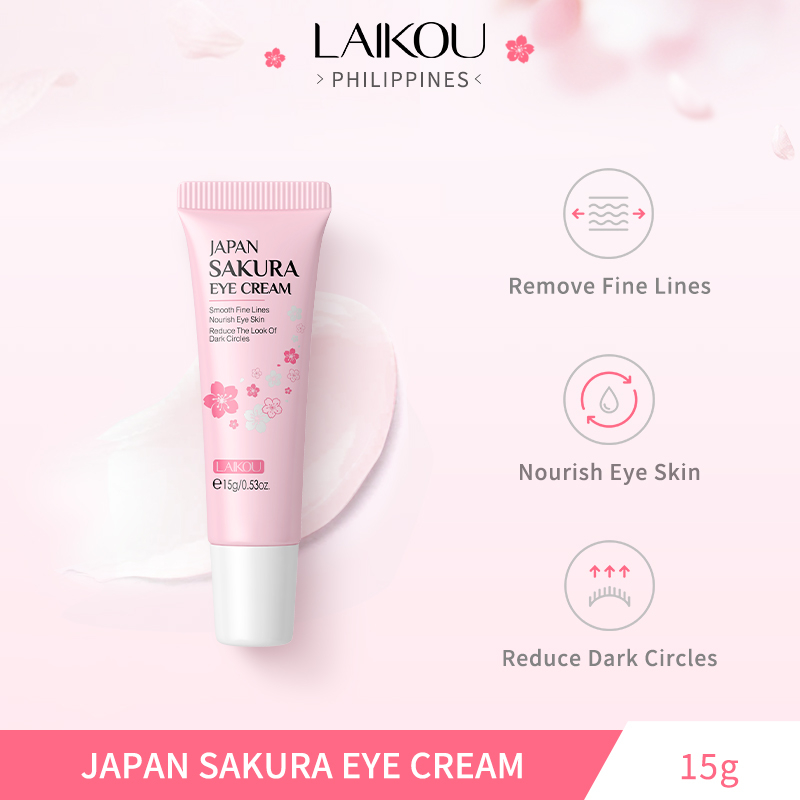 LAIKOU Japan Sakura Eye Cream Antiwrinkle Antiaging Remove Dark