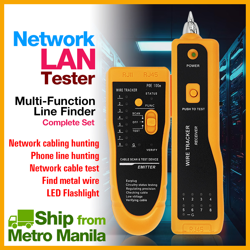 Full Set NETWORK LAN Tester Makita GPX707 Cat5 Cat6 RJ45 RJ11 UTP
