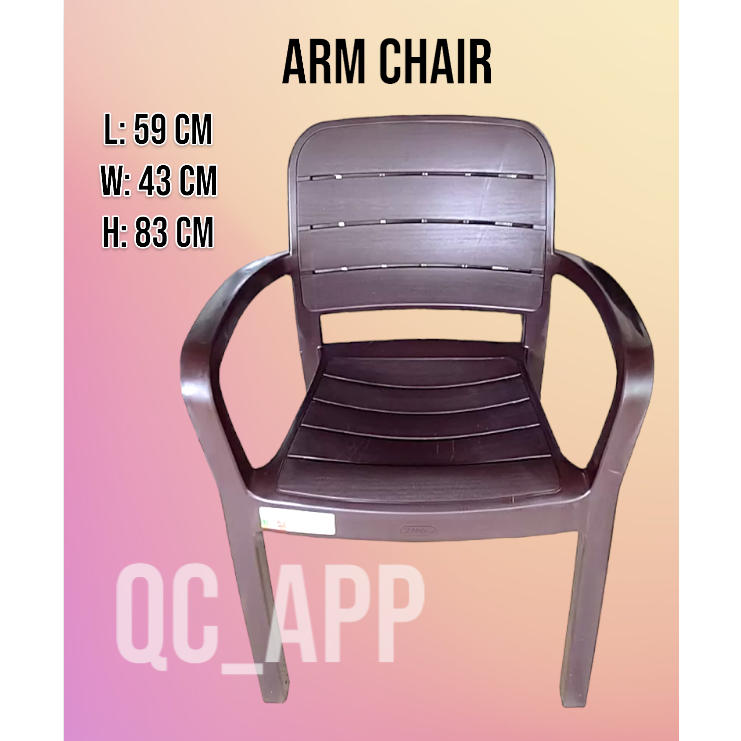 ZOOEY Italy Chair Monobloc Arm Chair (1 HANGGANG 3 PCS LANG PER CHECK