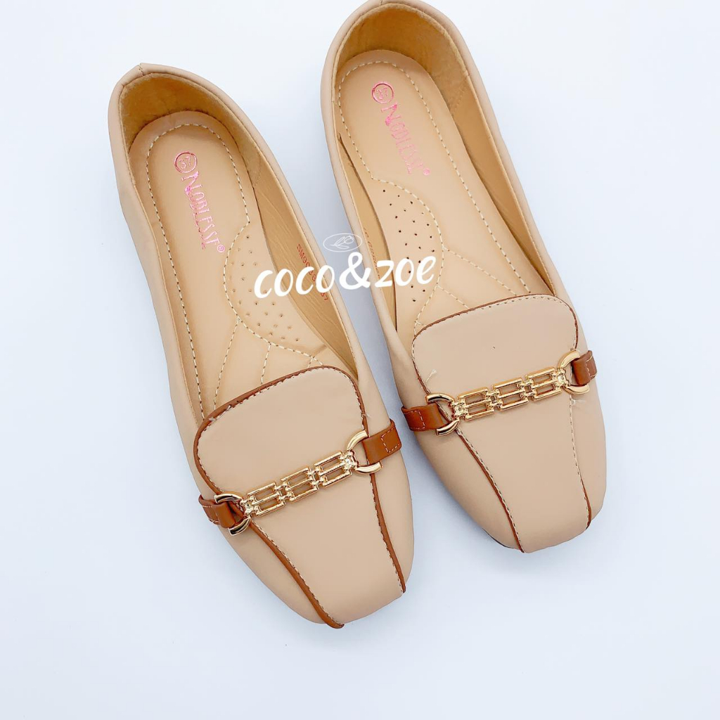 Women SlipOn Flat Doll Shoes Korean Style Loafers Shopee Philippines