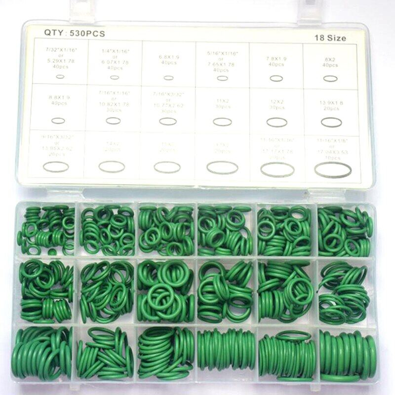 Risesky 530Pcs Seal O-ring R134a Repair Car Air Conditioning Rubber ...