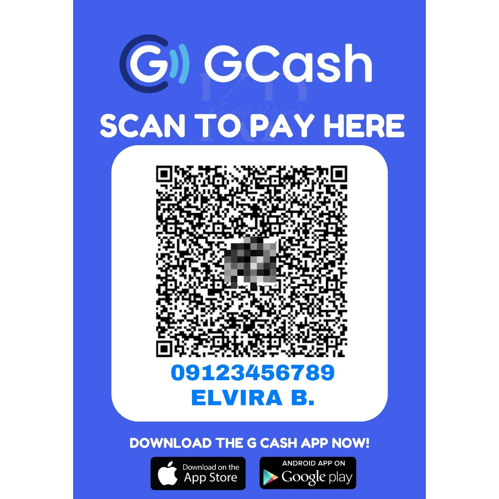 G Cash & BANK QR Code Standee / Personalize QR code Standee FREE Wood