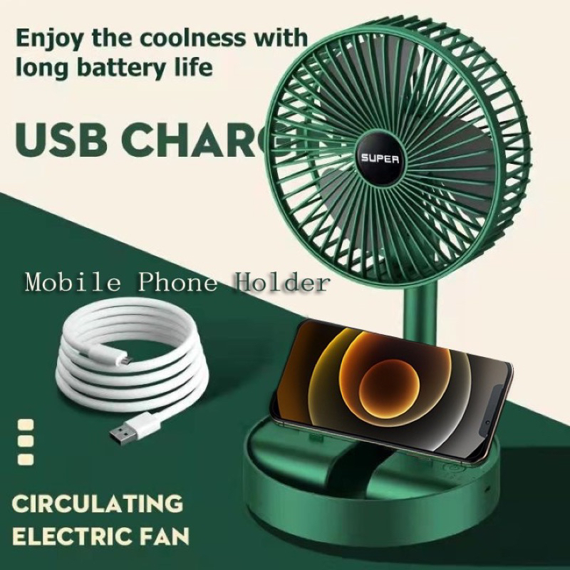 Rechargeable Fan USB Chargeable Electric Fan 3-Speed Table Portable Fan |  Shopee Philippines