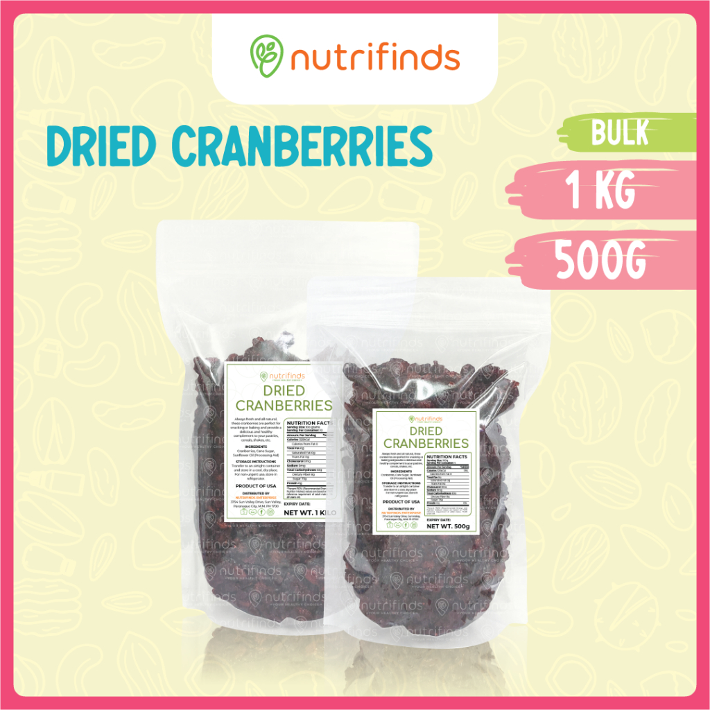 Nutrifinds® Dried Sweetened Cranberries - BULK | Shopee Philippines