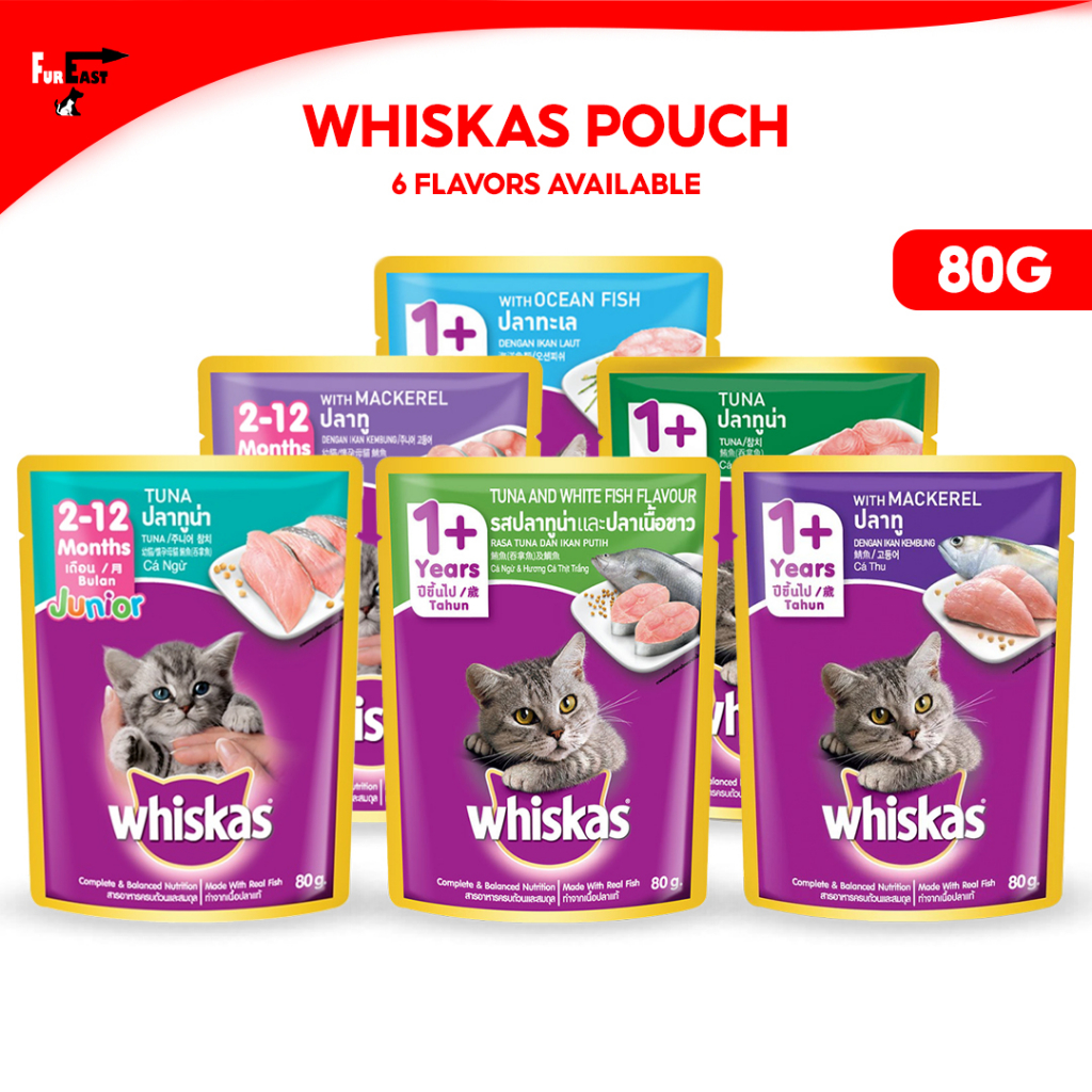 Whiskas Pouch 6 Flavors 80g Shopee Philippines