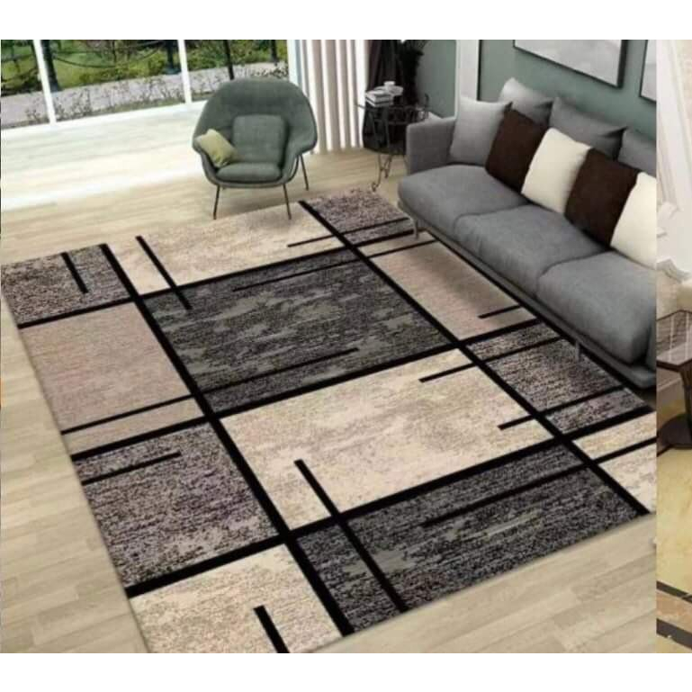 120x160 Carpet Nordic Black Gray Living Room Home Decor Sofa Large Area ...