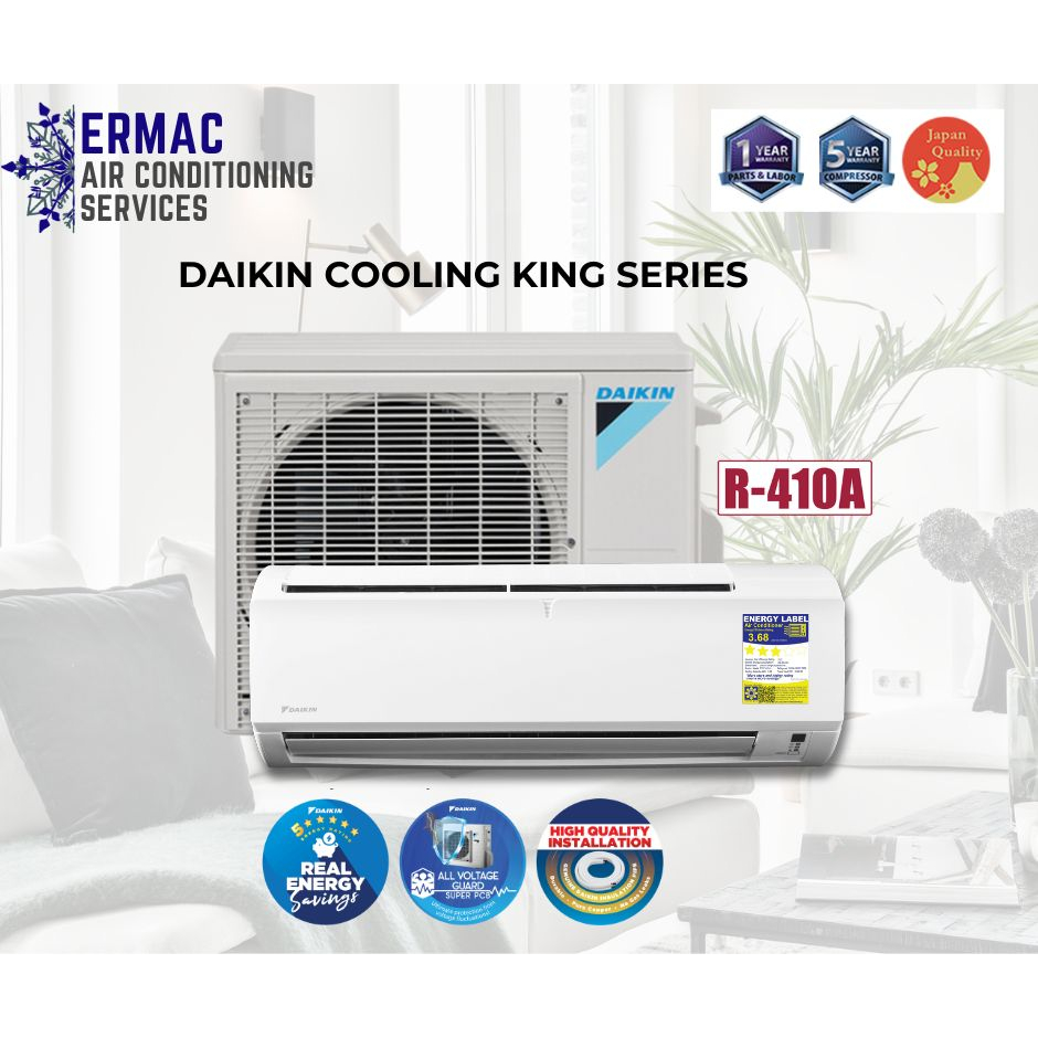 Hp Daikin Split Type Aircon Non Inverter Type Cooling King Series Model No Ftne Axvl Ermac