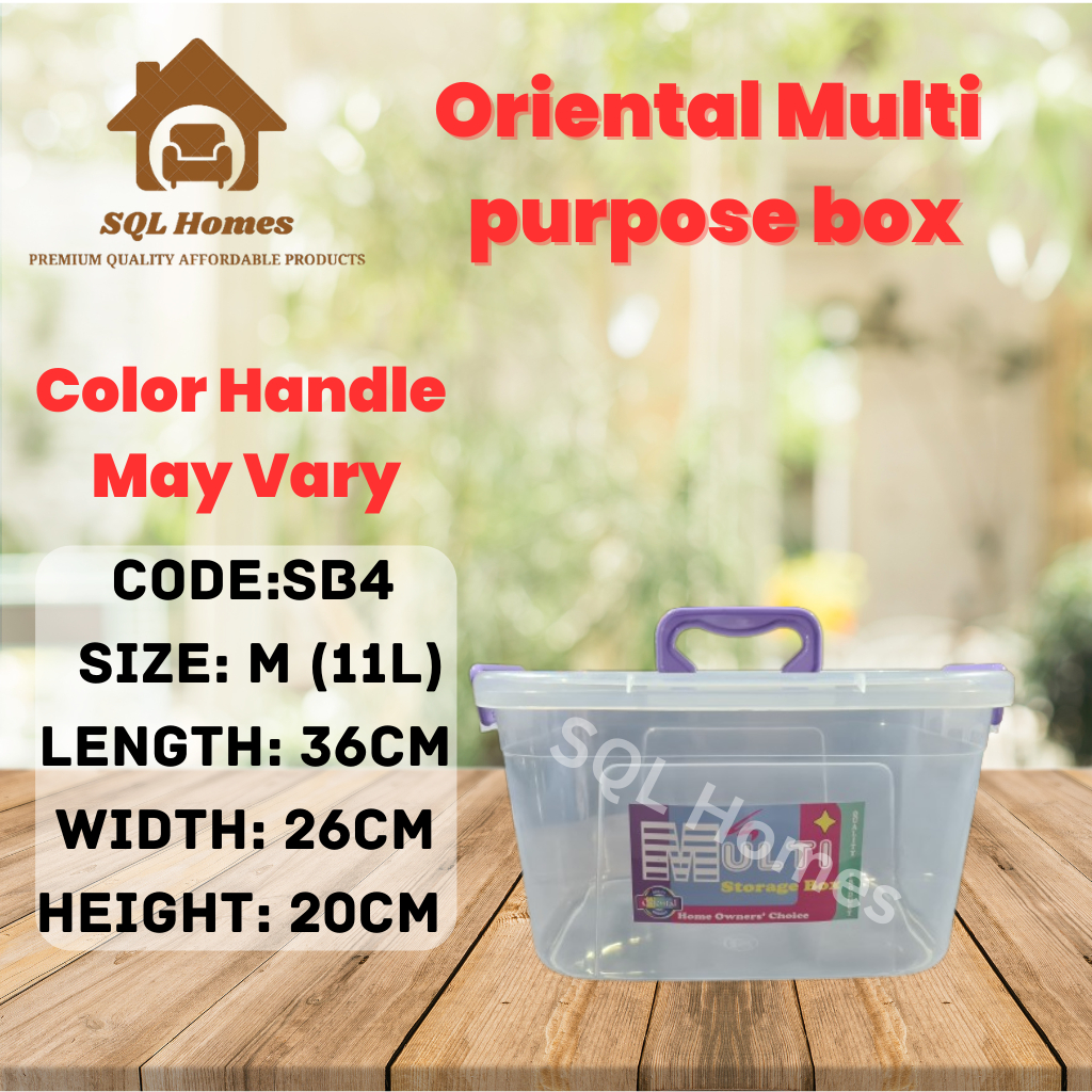 Oriental Durable High Quality Multi-Purpose Storage Box w/Handle Medium ...