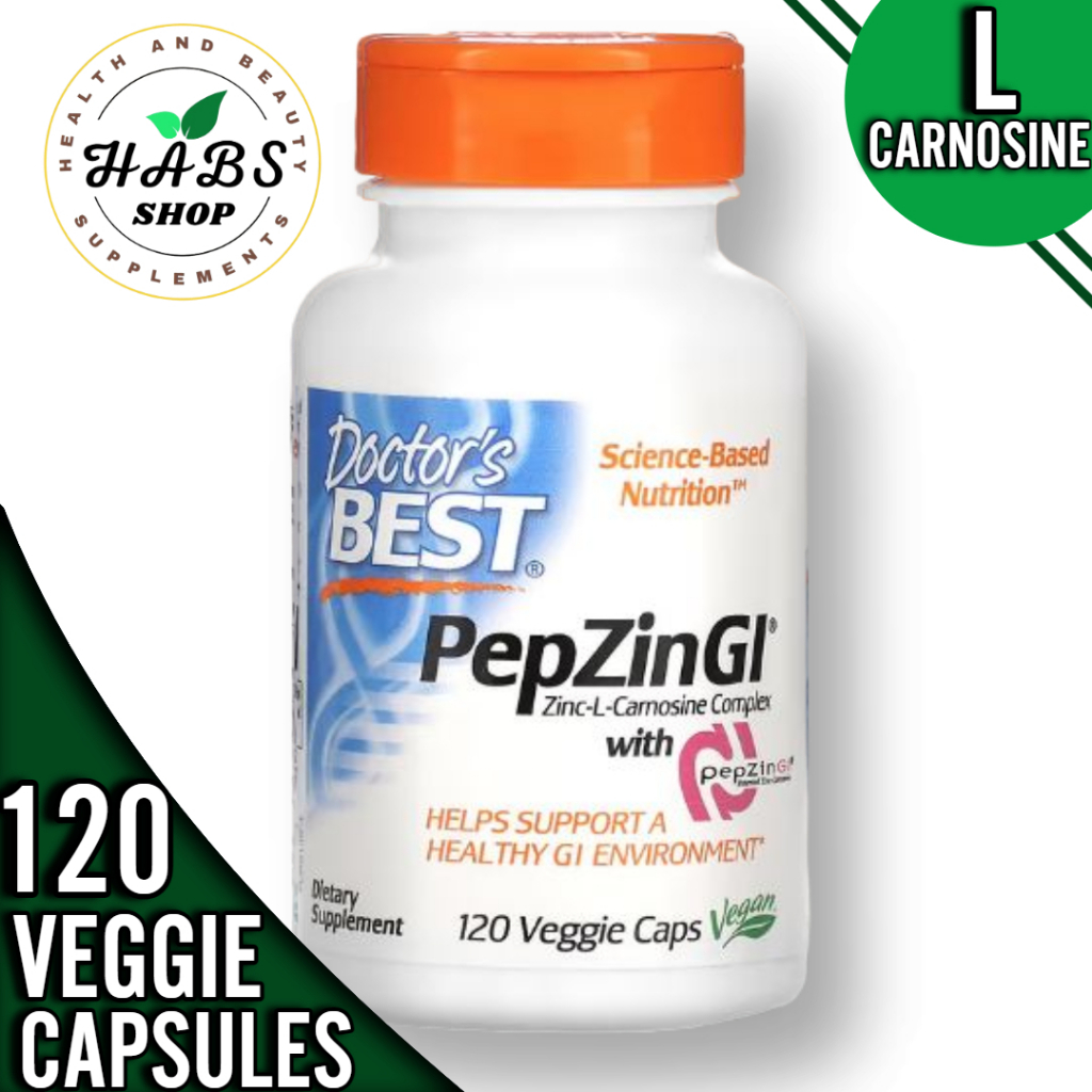 L Carnosine, Doctors Best PepZin GI Zinc Complex Ulcer 120 Veggie Caps
