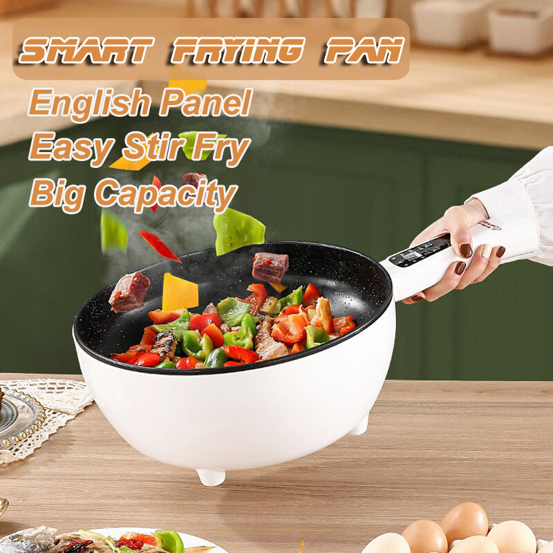 [COD] 4L 1500W Electric Frying Pan Electric Cooker Smart Multifunction
