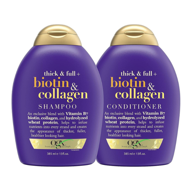 Ogx Thick And Full Biotin And Collagen Shampoo And Conditioner Set 385ml 13 Oz Pack Of 2 Shopee 8958