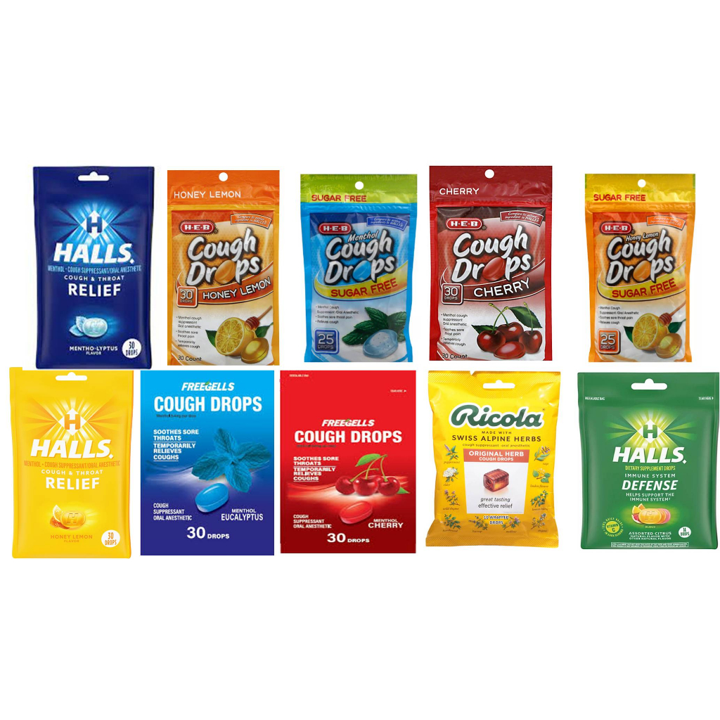 ASSURED , HEB Vitamin C & Cough Drops flavored supplement drops , UP&UP