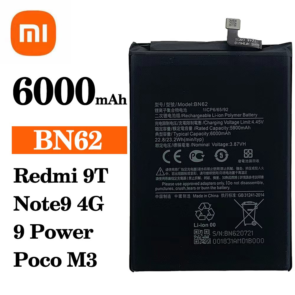 Redmi 9t Note9 4g Xiaomi Poco M3 Battery Bn62 Shopee Philippines 4672