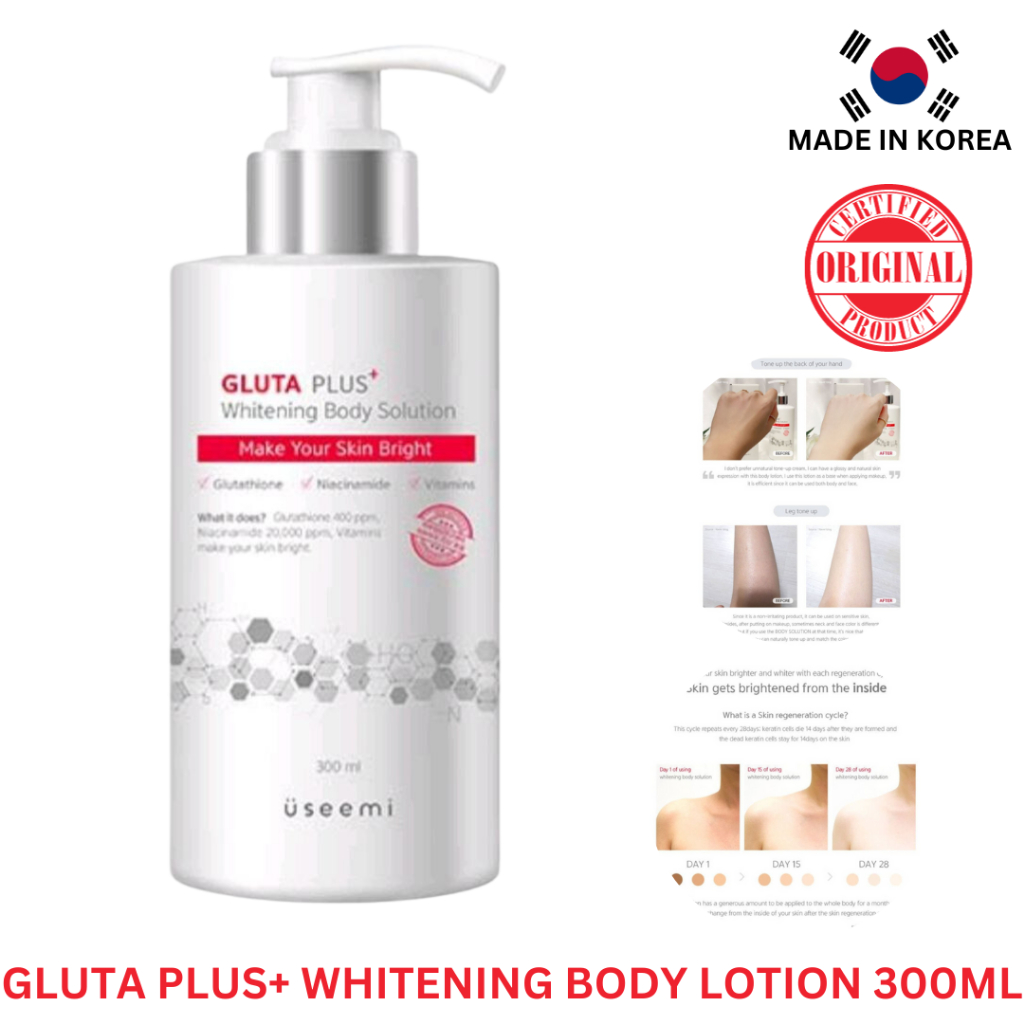 Korea Gluta Plus+ Whitening Body Lotion Solution with Glutathione