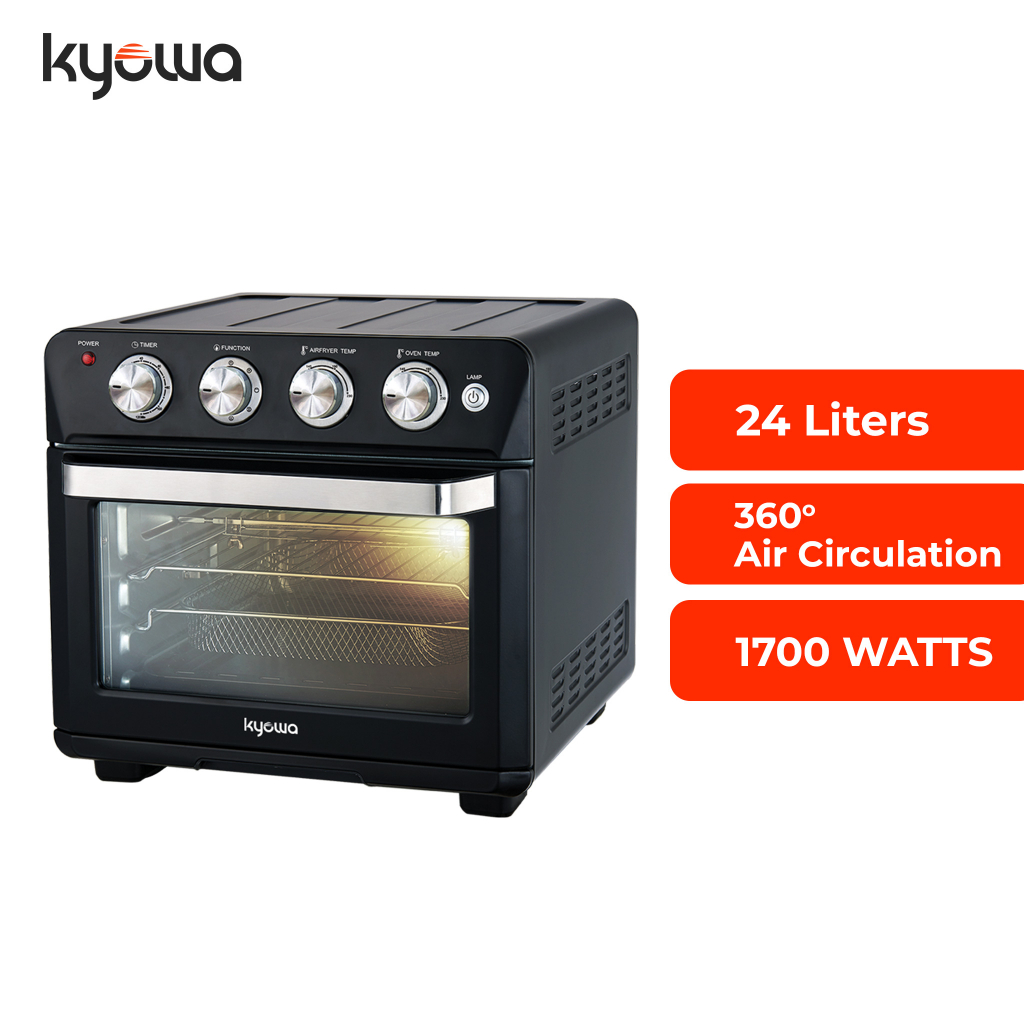 Kyowa 24L Air Fryer Oven with Rotisserie & Powdercoated Steel Body KW