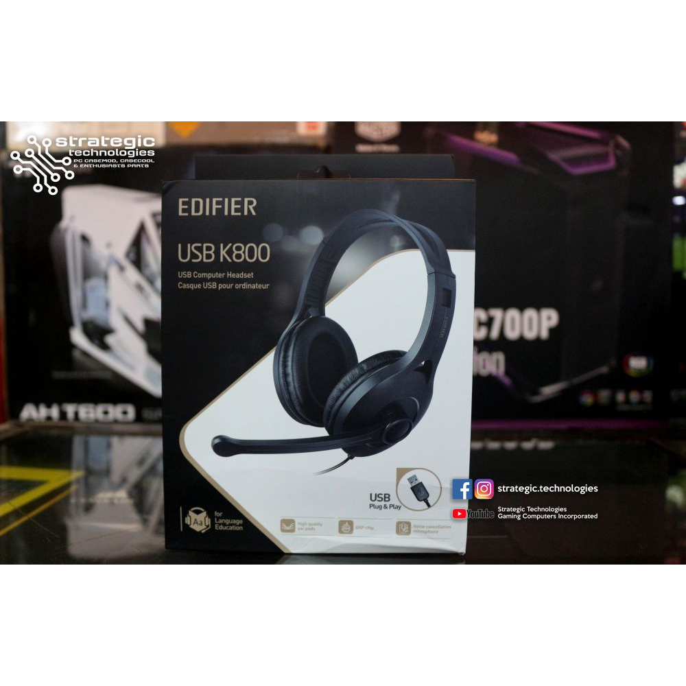 Edifier Usb K800 Usb Headset With Noise Cancellation Microphone Shopee Philippines 2076