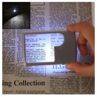 Lighted Desk Magnifying Glass Lamp with Light on Stand Led Portable Pocket  Magnifier Visor Folding 3X for Reading, Hobby