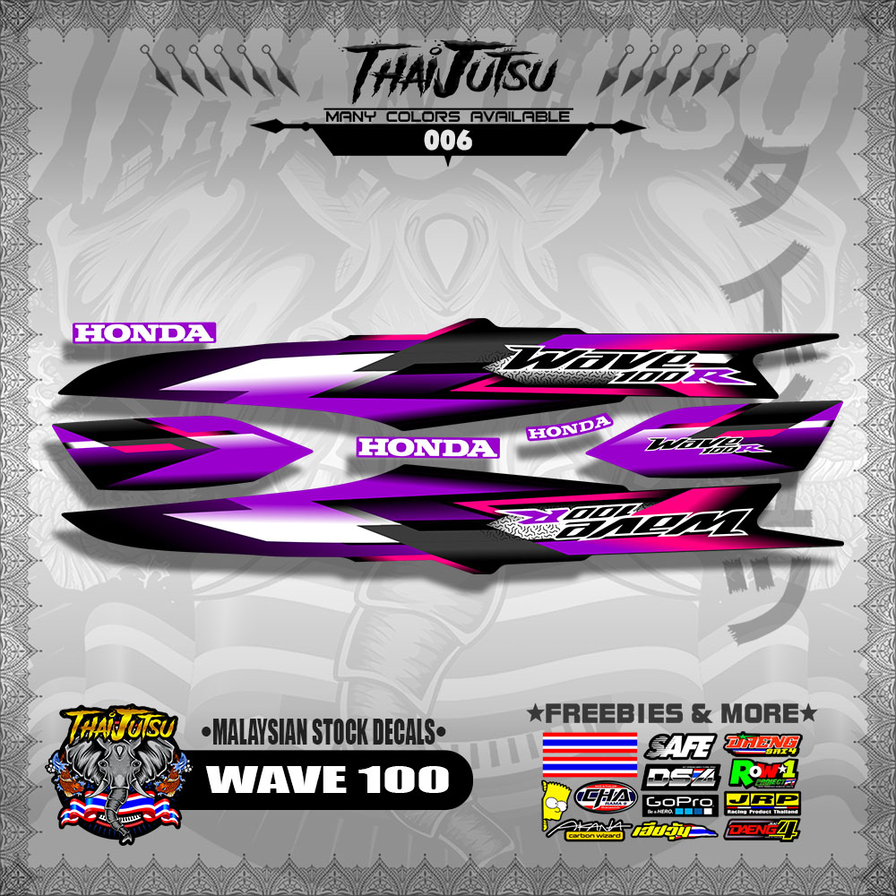 WAVE 100 ( MALAYSIAN STOCK DECALS )【ThaijutsuStickers】 | Shopee Philippines